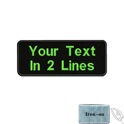 1PC 10cm X 4cm Custom Personalized Name Number Patch Stripes Badge Tags Chevrons Armband Iron On Embroidered