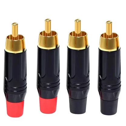 2/4/8Pcs Gold RCA Plug Male Plug Female Jack RCA Socket Connector for Audio Speaker Coaxial Cable Adapter