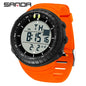 SANDA New 6256 Men's Electronic Watch Large Dial Outdoor Waterproof Sports Watch Night Light Alarm Clock Multi functional Watch