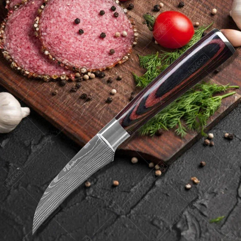 WXCOO Boning Knife Professional Kitchen Knives Stainless Steel Knife Paring Cooking Knives Fruit Peeling Meat Cleaver Knife