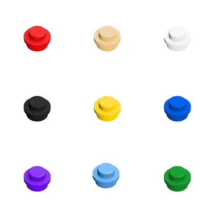 100PCS PLATE 1X1 ROUND Compatible With 4073 Round & Angles MOC Self-Locking Bricks Building Blocks Toys Accessories