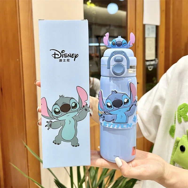 X&W  Zootopia Judy Nick Stainless Steel Insulated Cup Double Drinking Straw Cup Warm and Cold Proof Outdoor Sports Water Bottle