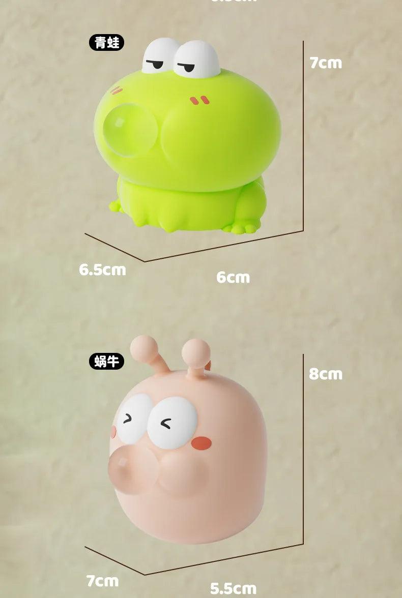 Cute Animal Spitting Bubbles Squish Squeeze Toy Anxiety Stress Relief Sensory Antistress Toys for Adults Birthday Christmas Gift