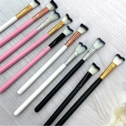 1Pc Curved Lash Shampoo Brush - Soft Bristle For Eyelash Extension Cleansing Makeup Removal Bath Swoop Beauty Tool