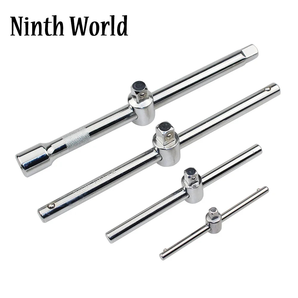 1/4" 3/8" 1/2" Drive Impact Socket Sliding Extension Bar 115-250mm T-handle Socket Breaker Bar for Ratchet Driver & Car Repair