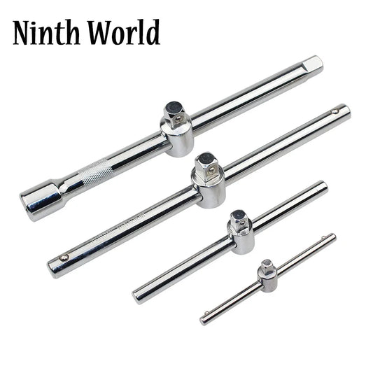 1/4" 3/8" 1/2" Drive Impact Socket Sliding Extension Bar 115-250mm T-handle Socket Breaker Bar for Ratchet Driver & Car Repair