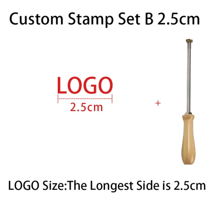 Personalized Leather Stamp Custom Logo Branding Iron Stamps Heating Brass Embosser Seals DIY Wood Cake Hamburger Craft Handmade