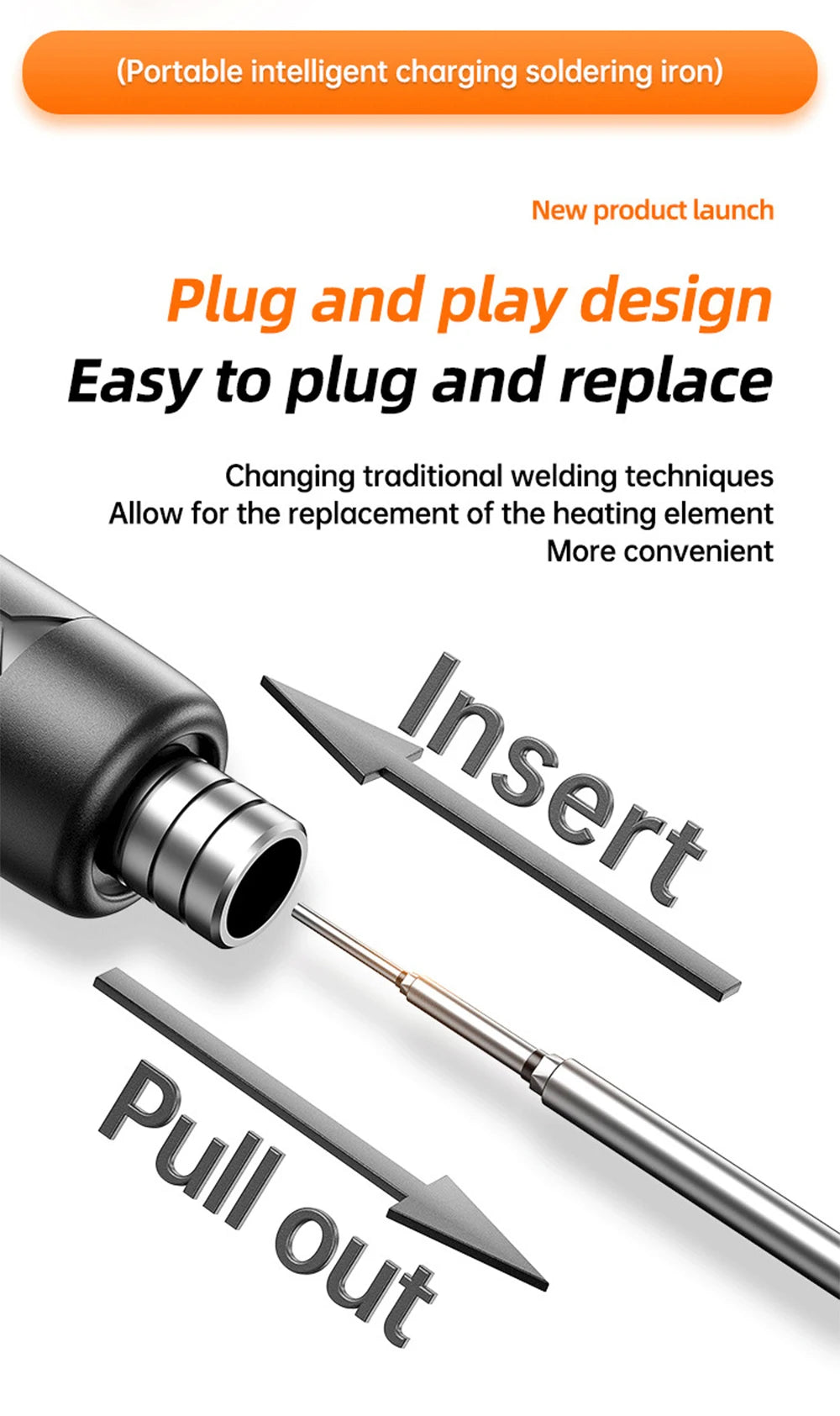 USB Electric Soldering Iron Kit 8W Mini Portable Professional Pen LED Smart 1000mAh Iron Rapid Heating DIY Welding Solder Tools
