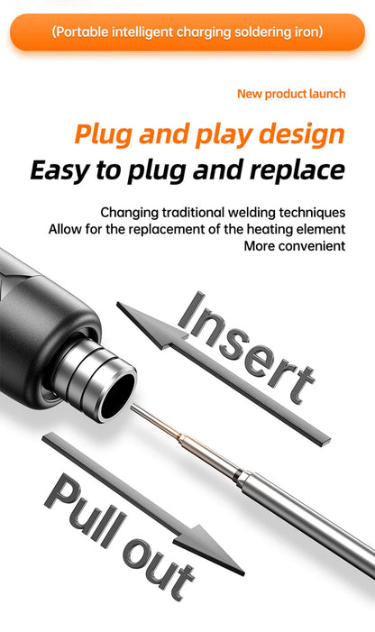 USB Electric Soldering Iron Kit 8W Mini Portable Professional Pen LED Smart 1000mAh Iron Rapid Heating DIY Welding Solder Tools