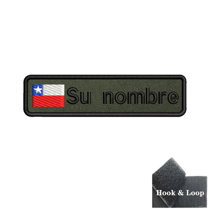 1PC 10cmX2.5cm Custom Name Flag Patch Badge Iron On Hook Loop Army green Netherlands Germany Russia France Belgium Italy Spain