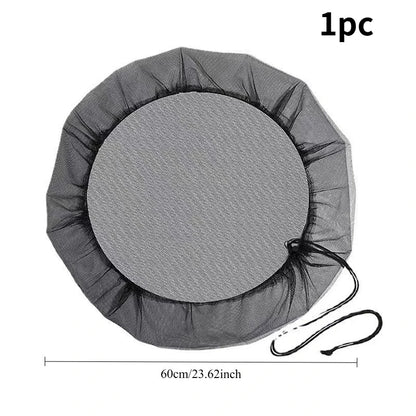 Rainwater Collector Tank Mesh Cover Drawstring Screen Net for Rain Barrel Water Bucket Garden Outdoor Cleaning Tool Use Reusable