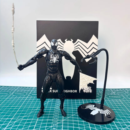 Black and Red Spider-Man Ultimate Spider-Man Fully Articulated Action Figure with Multiple Accessories Model Desktop Ornament