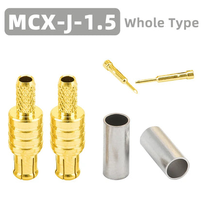 MCX MMCX RF Connector  Male/Female Straight Adapters RG316/RG174 Crimp Connectors for WiFi Antenna Applications