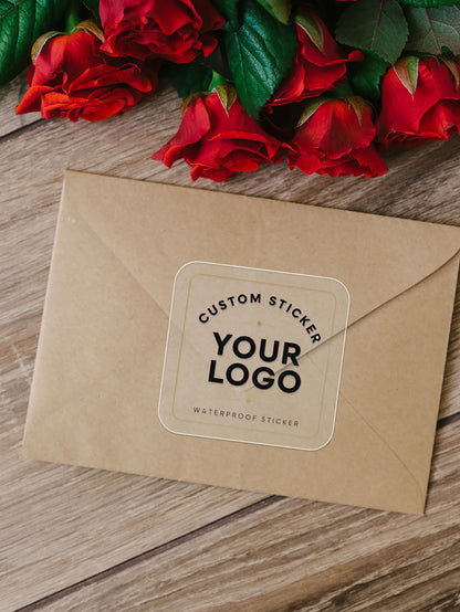 1-100Pcs Square Personalized Custom Stickers, Decor Labels for Holiday Gatherings, Memory Albums & Handmade Keepsakes