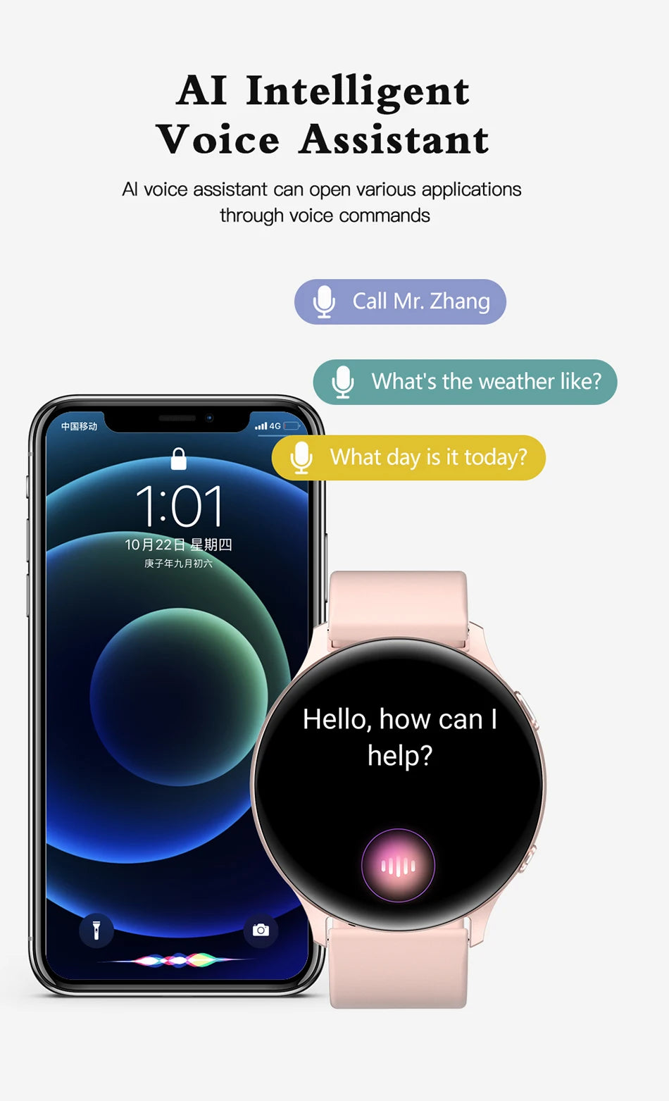 LIGE Nowy Smartwatch z Pomiarem Temperatury Ciała Damski Męski Ekran HD 360 Odbieranie Połączeń Wybieranie Połączeń Smartwatch Męskie Zegarki dla Kobiet Bransoletka