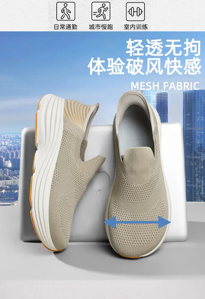 2026 New Slip On Walking Shoes Men Breathable Soft Sole Comfortable Casual Sneakers