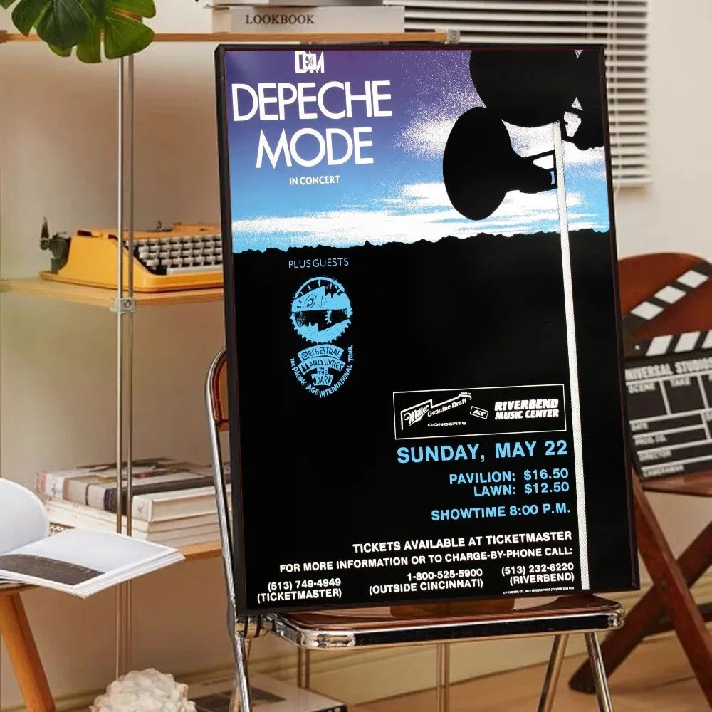 D-Depeche-Mode Singer Star Anime Posters Room Bar Cafe Room Decor Canvas Painting