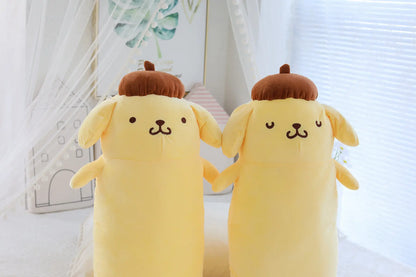 42/65cm Very Long Sanrio Pom Pom Puirn Plush Toys Kawaii Sanrio Pompompurin Stuffed Dolls Room Decor Bedside Cushion Sofa Pillow