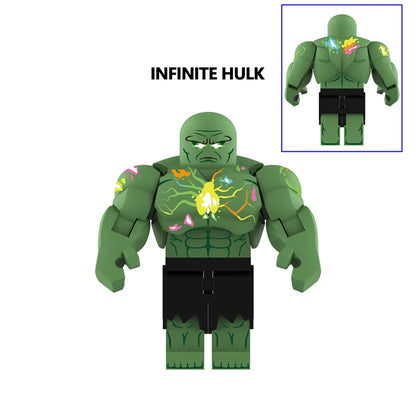 7.5CM Big Size Movable Figure Hulk Lizard Rhino Thing Colossus Hulkbusters Infinity War Model Building Blocks Toys Action Bricks