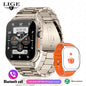 LIGE 600mAh high-Capacity Smart Watch Ultra Watch Men Bluetooth Call TWS Local Music Smartwatch Sport IP68 Waterproof Watches