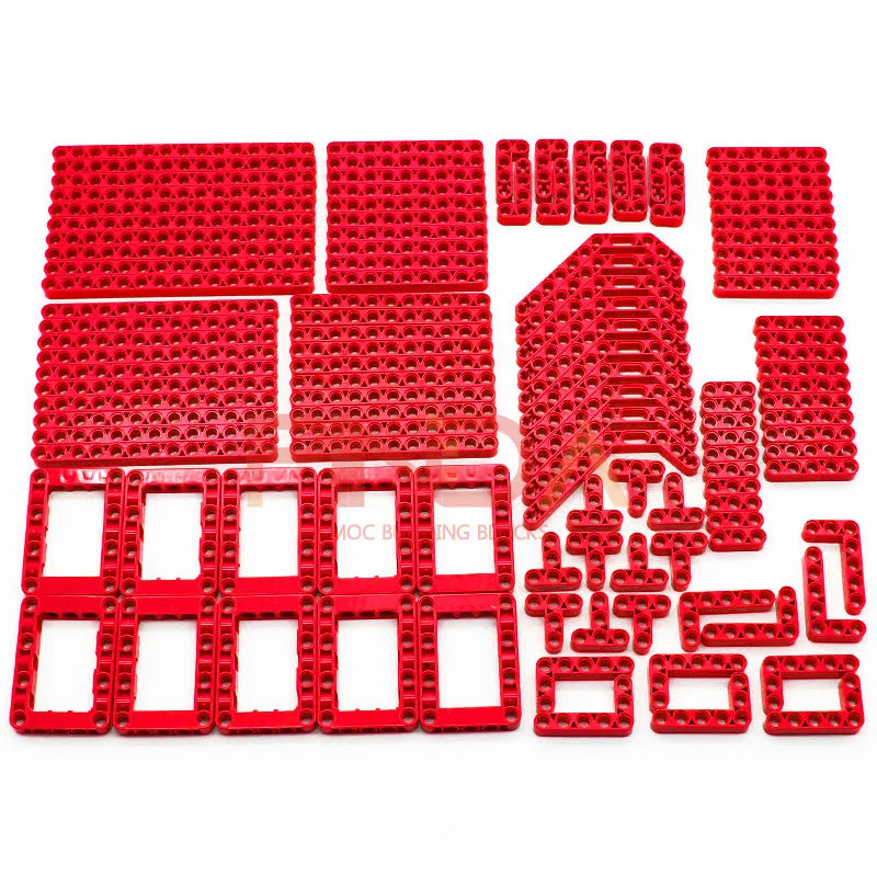 120PCS Parti tecniche fai da te 6 colori Liftarm Mattoni da costruzione spessi Blocchi Set di accessori Braccio Fascio Meccanico