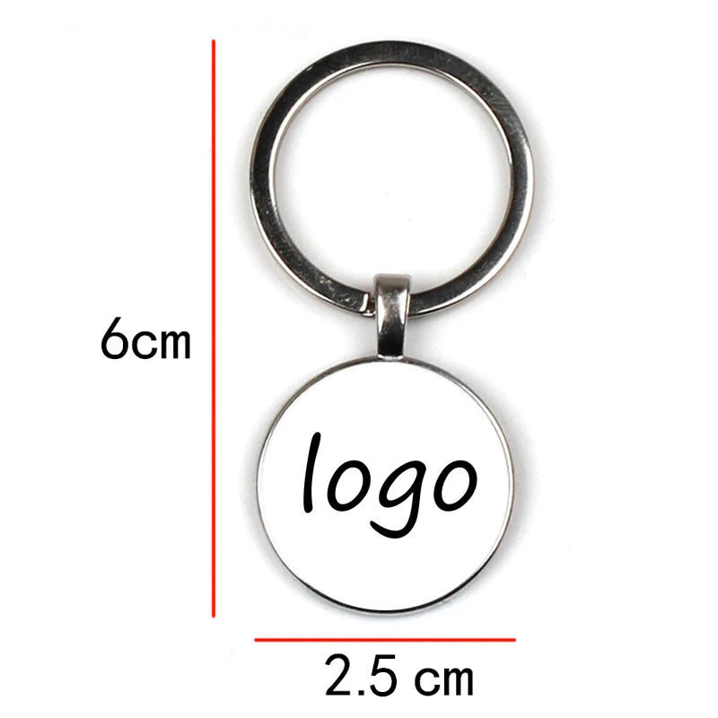 DIY Custom Color Pendant Keychain, Custom Personalized Logo Keychain, Custom Black and White Photo Keychain