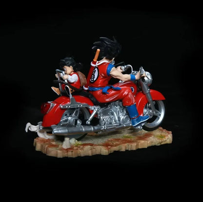 Dragon Ball Super Saiyan Gk Figure Goku Gohan Motorcycle Rotatable Tires Boxed Collectible Model Decor For Anime Collectors