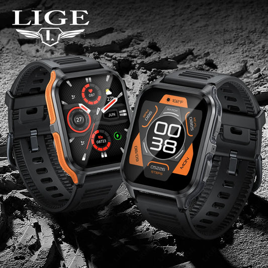 2026 Men Outdoors Smart Watch Military Health Monitor Wireless Call Fitness Waterproof Sports Smartwatch For IOS Android Phones