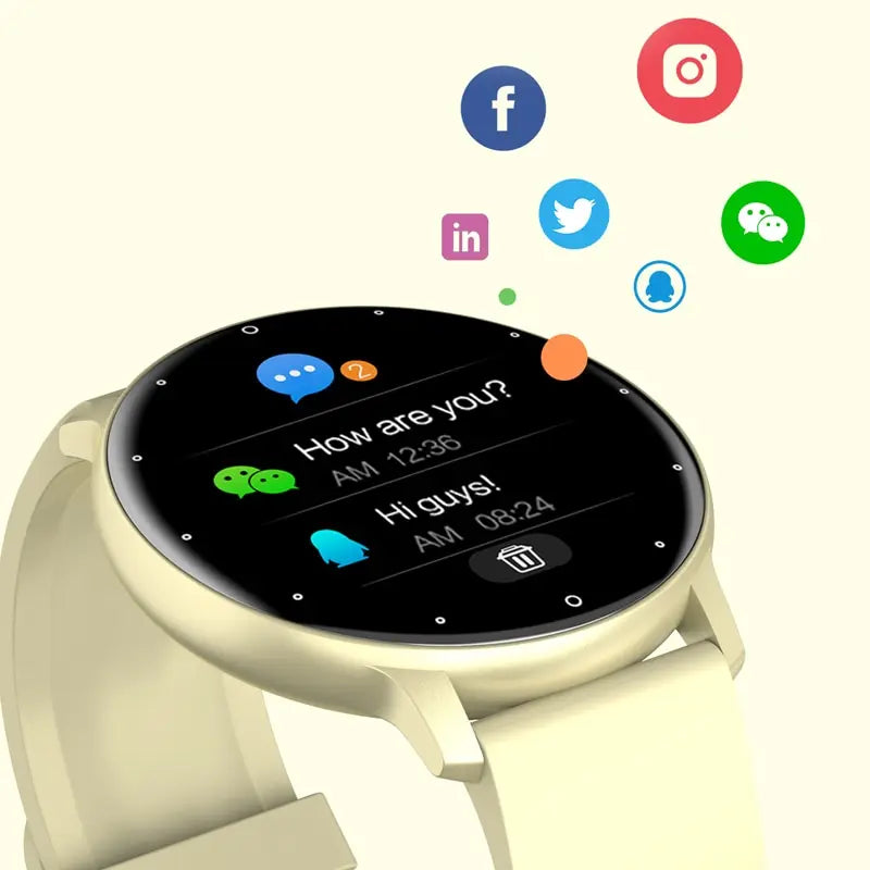 Smartwatch LIGE męski damski z pełnym ekranem dotykowym Sportowy zegarek fitness męski IP67 Wodoodporny Bluetooth dla Androida iOS Smartwatch Mężczyźni