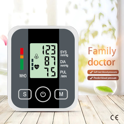 Digital Upper Arm Blood Pressure Monitor - Automatic BP Tonometer with Pulse Measurement,Sphygmomanometer Health Monitoring