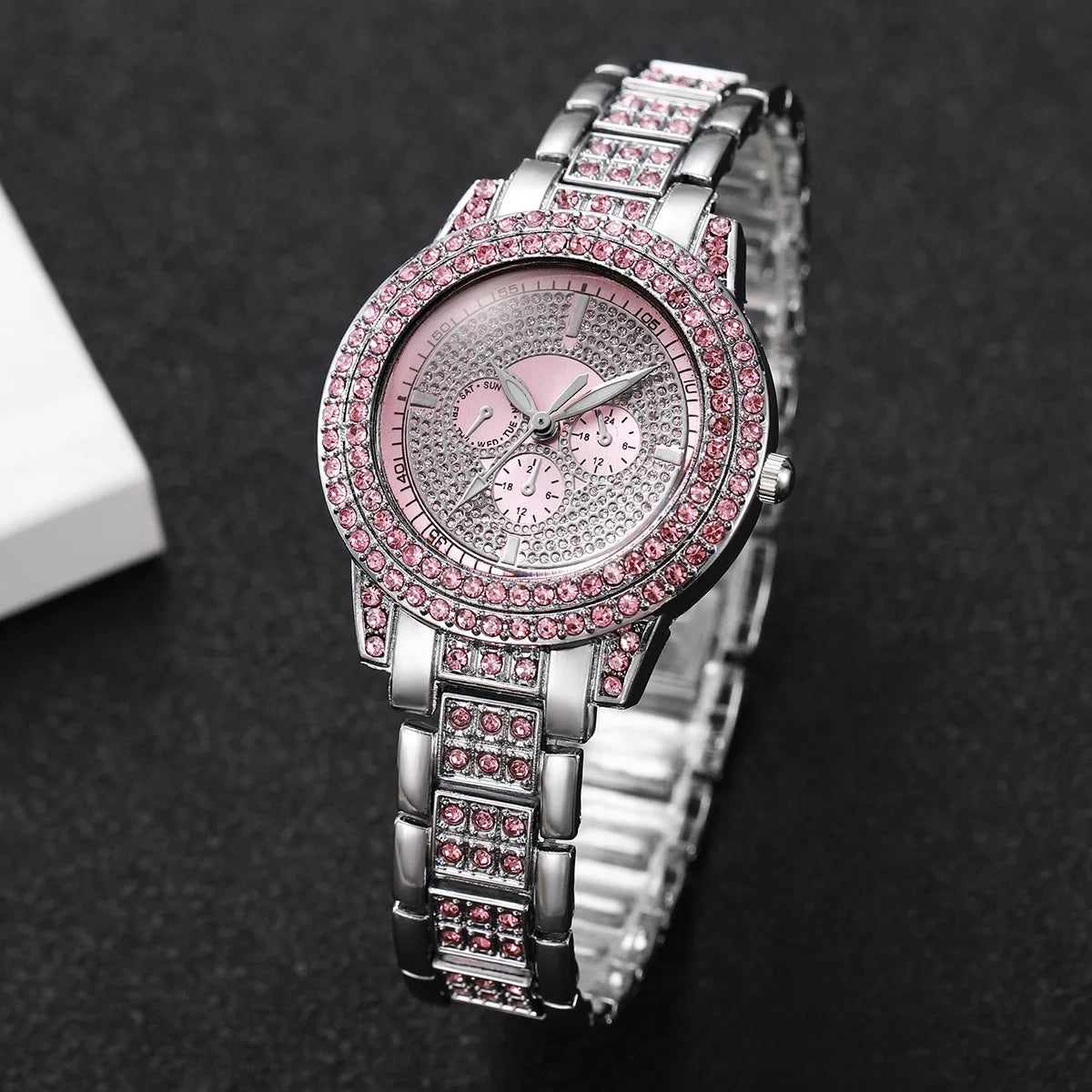 2026 2026 Spring Fashion Quartz Watch Accessories Set for Men and Women, Simple and Trendy Double Row Bracelet Cross Set