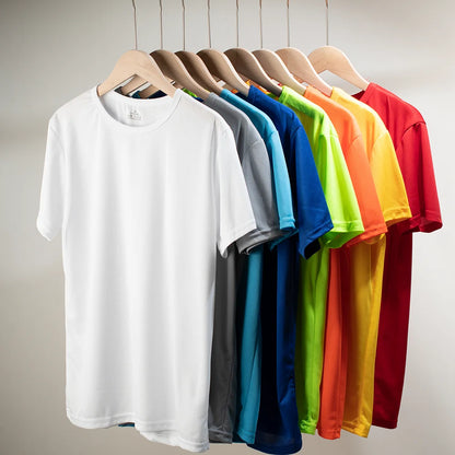 Men's Quick Dry Short Sleeve Sport T Shirt Gym Jerseys Fitness Shirt Trainer Running T-Shirt Boy Teenager Breathable Sportswears