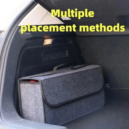 Car Trunk soft Organizer Felt Storage Box Accessories Large Anti Slip Compartment Boot Storage Organizer Tool Car Storage Bag