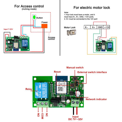 1 Channel Zigbee/WIFI Tuya Smart Relay 12V 24V 110V 220V Dry Contact NO/NC/COM Module Remote Switch for Light/Motor,Alexa Work