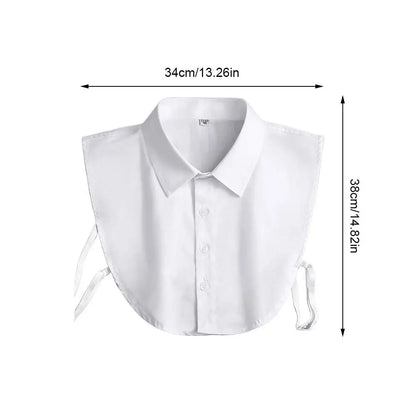 Women's Fashionable and Elegant Encrypted Chiffon Fake Collar Half Shirt Detachable Versatile Accessory Collar