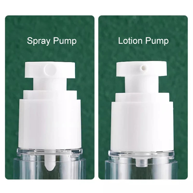 15/30/50/100ML Clear Airless Cosmetic Cream Pump Bottle Refillable Vacuum Dispenser Spray Lotion Bottle for Travel Makeup Contai