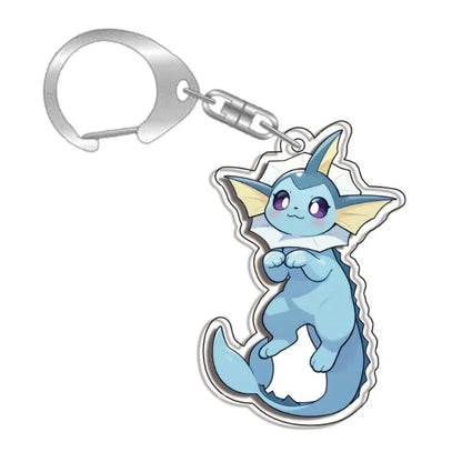 Keychain for Pokemon Charizard Vaporeon Leafeon Bag Charms Acrylic Anime Game Collectable Gifts Art Collection Toy Decoration
