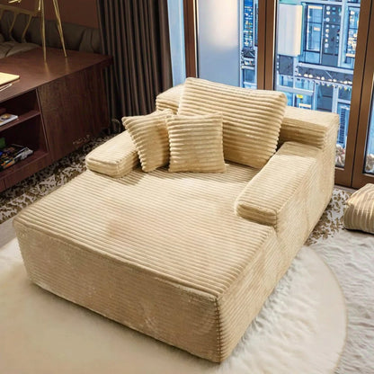 #Oversized Chaise Lounge Sectional Set Upholstered Cloud Lounge Couch Magic Boneless Sofa Bed With Ottoman Apartment Hotel