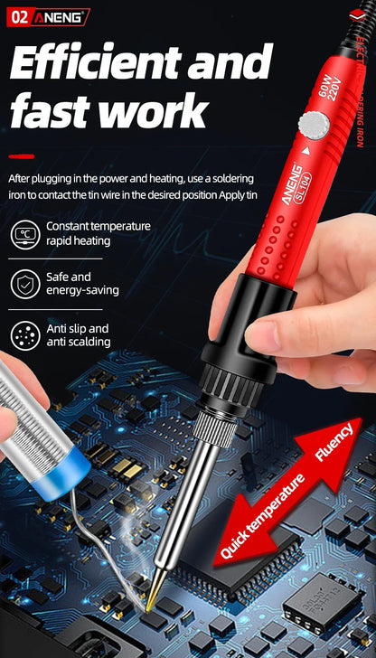 Electric Soldering IronANENG SL105 Digital Display Adjustable Temperature SL104 Adjustment Knob Professional Welding Repair Tool