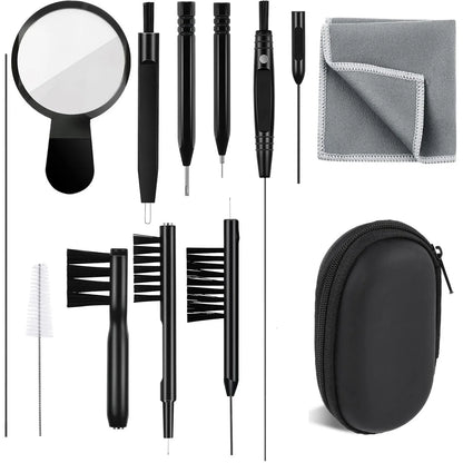 13PCS Hearing Aid Cleaning Brush Tool Set Multifunctional Ear Wax Remover Vent Tube Cleaner Portable Hearin Amplifier Daily Care