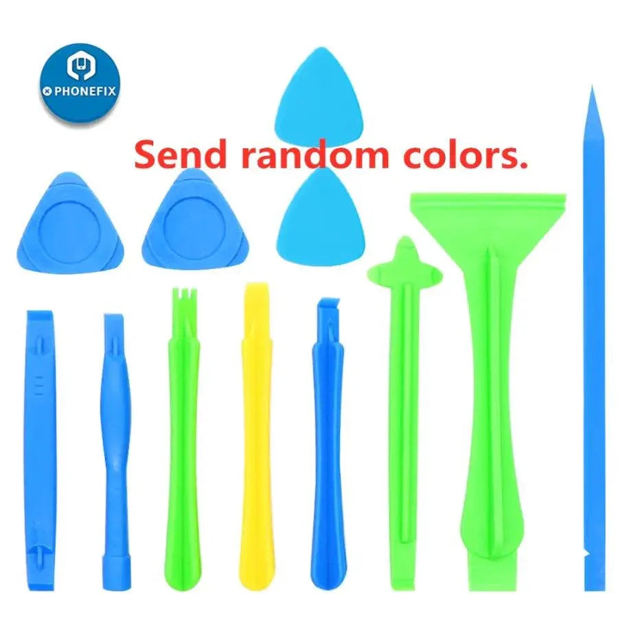 12pcs Mobile Phone Repair Opening Tool Screen Repair Kit Plastic Spudger Disassemble Pry Tools for iPhone Electronics Tool Kit