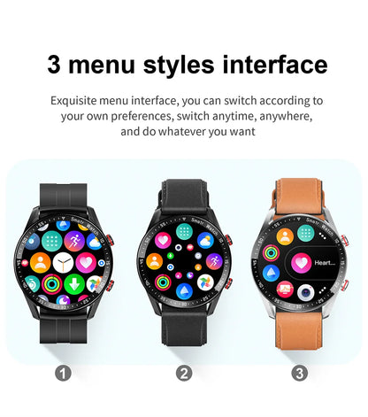 2026 NEW 1.5 inch Smart Watch Men Bluetooth Call Heart Rate ECG Health Fitness Sports Watch Waterproof Business Man Smartwatch