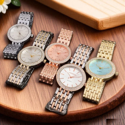 New Women's Watches Luxury Brand Contena Ladies Quartz Watch Full Stainless Steel Female Clock Wristwatches Gift Reloj Mujer