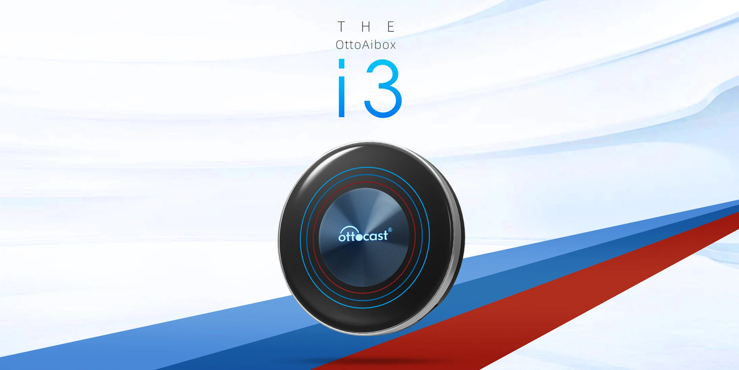 OTTOCAST i3 Carplay Ai Box Wireless CarPlay Adapter Android 13 QCM 6125 Play Store Netflix Youtube Video Box for BMW MG Hyundai
