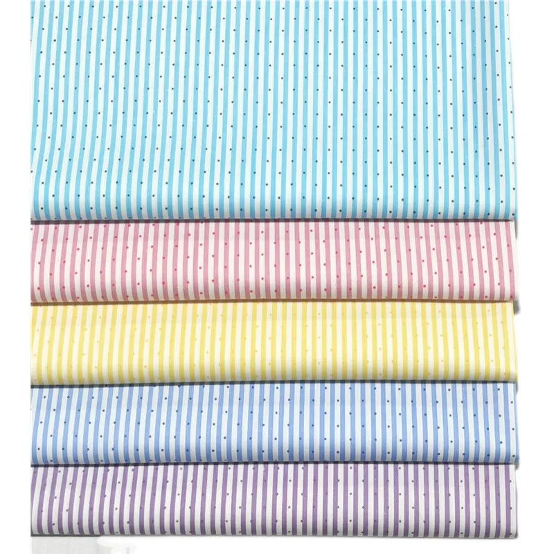 160x50cm Dot Stripe Twill Cotton Sewing Fabric Making Bedding Clothing Handmade Decorative Patch Sewing Cloth