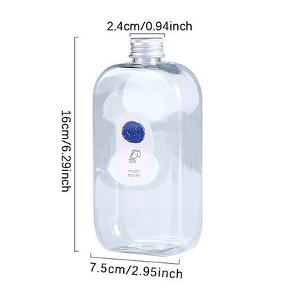 400mL Plastic Beverage Bottles Durable Water Containers with Secure Lids for Drinking Storage