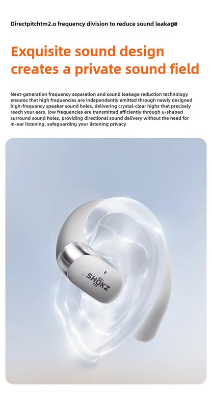 Shokz OpenFit 2+ T921 Open Hanging Ear Headsets Dolby Audio Wireless Bluetooth Earphones,DualBoost Technology AI Noise Reduction