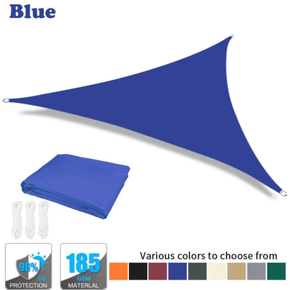 Triangle Sun Shade Sail Canopy UV Block Sun Shelter with Fixing Kits for Outdoor Patio Pool Beach Backyard Garden Sunscreen Tent