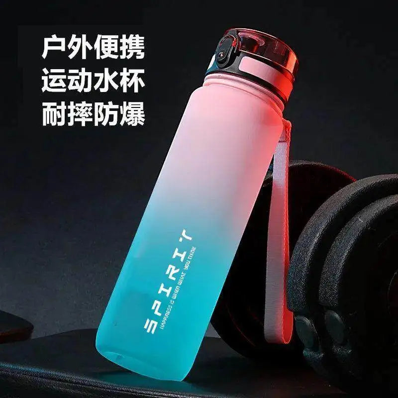 Sports Water Bottle Portable Outdoor Bottle 500ML-1000ML Flip Top Fitness Water Bottle Large Capacity Sports Bottle