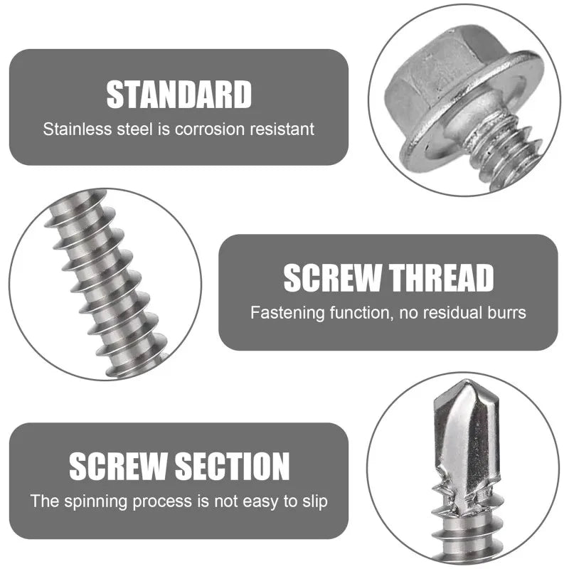 410 Stainless Steel Hex Head Self Drilling Screws M4.2 M4.8-M6.3mm Self-Tapping TEK Screws With Rubber ring Roofing screw #8#10#